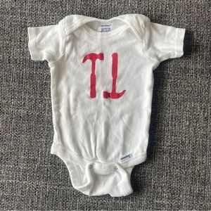 Gerber Hammer Onesie 0-3 Months White And Red